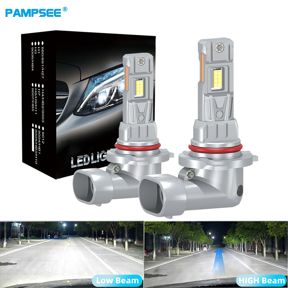 

PAMPSEE H4 H7 LED Headlight Bulb 40000LM H1 H11 9005 9006 HB3 HB4 H8 H9 Wireless 100W CSP for Car Headlamp Auto Diode Lamps M28