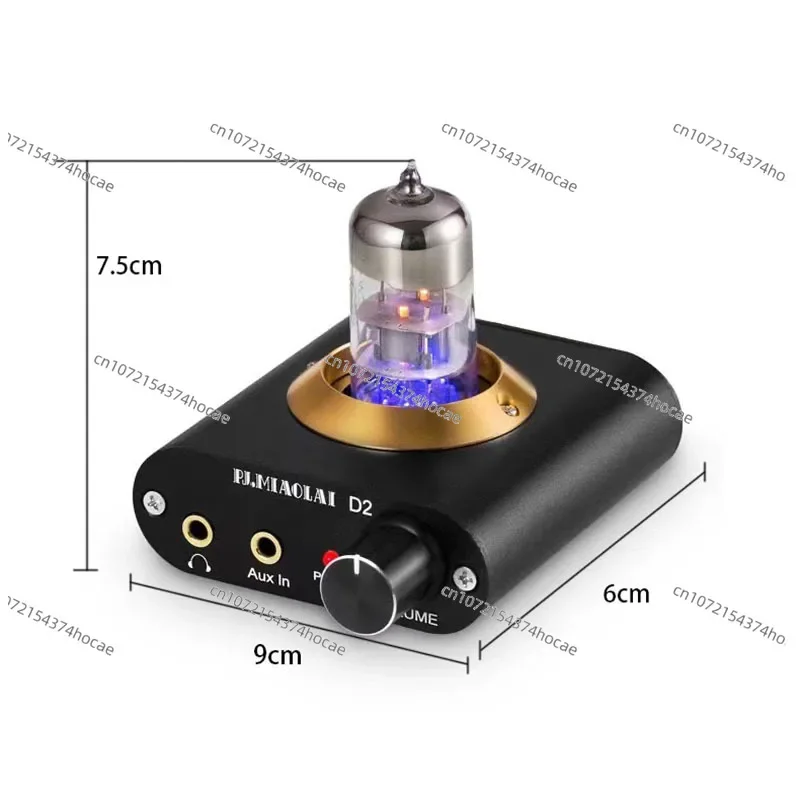 Mini Tube Headphone Amplifier 6N3 Tube HIFI Headphone Amplifier Can Drive 18-600Ω Headphones NE5532P Operational Amplifier