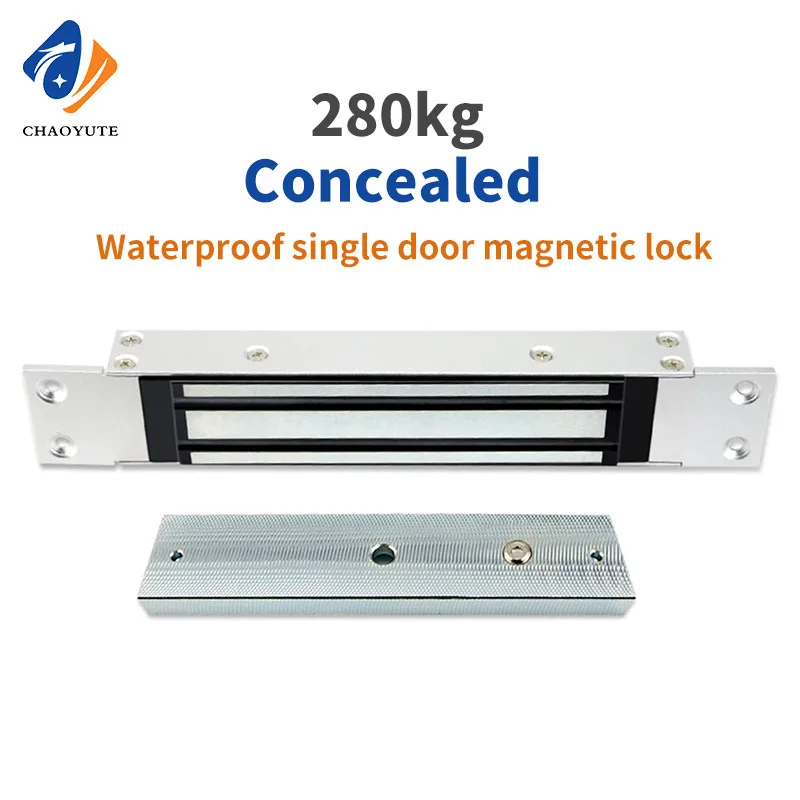

NEW 280KG concealed single door electromagnetic lock embedded installation,signal feedback DC12V magnetic access control system