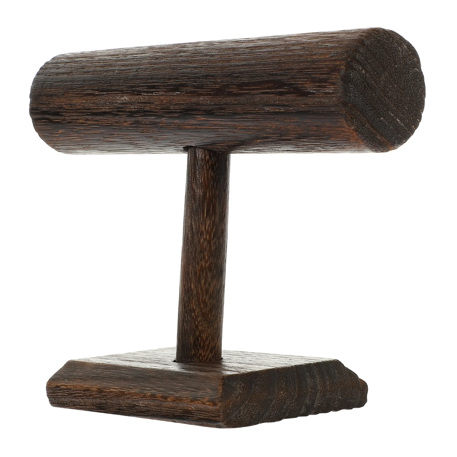 حامل سوار عتيق من الخشب الصلب، حامل عرض T من الخشب الطبيعي، منظم الإسورة، رف تخزين المجوهرات لغرفة النوم