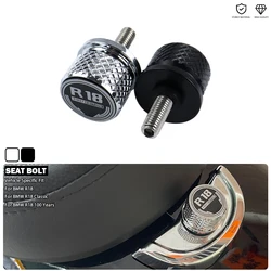 GUANTENGYU Motorcycle Rear Seat Bolt Cap Quick Release Screws Plug - Black/Chrome For BMW R18 Classic R 18 100 Years 2020-2026