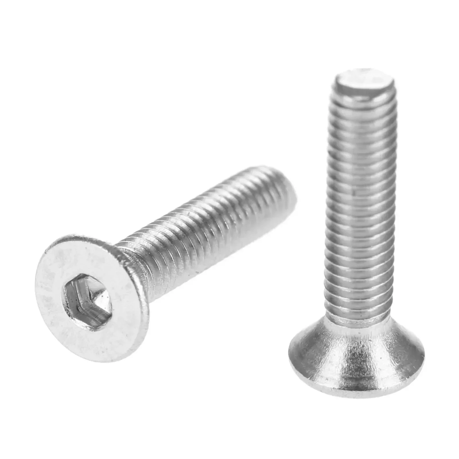 100Pcs M3 304 Stainless Steel Screws Hexagonal Countersunk Screws Flat Head Bolt Screw M3 x 5mm/6mm/8mm/10mm/12mm/14mm/16mm/20mm