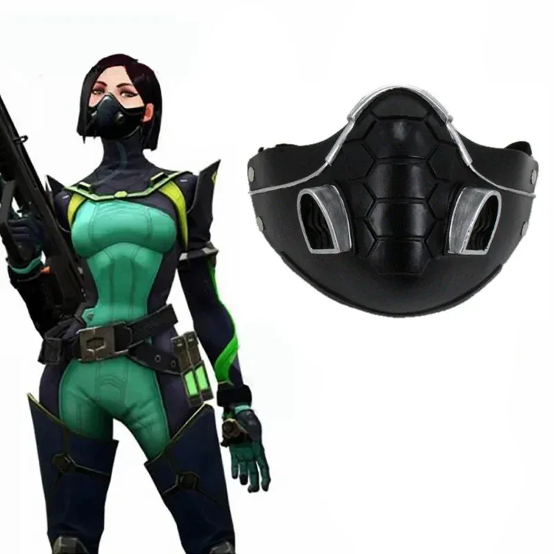 

Viper Cosplay Mask for Valorants Game Controller Resin Viper Face Mask Halloween Fancy Party Masks Masquerade Props for Adult