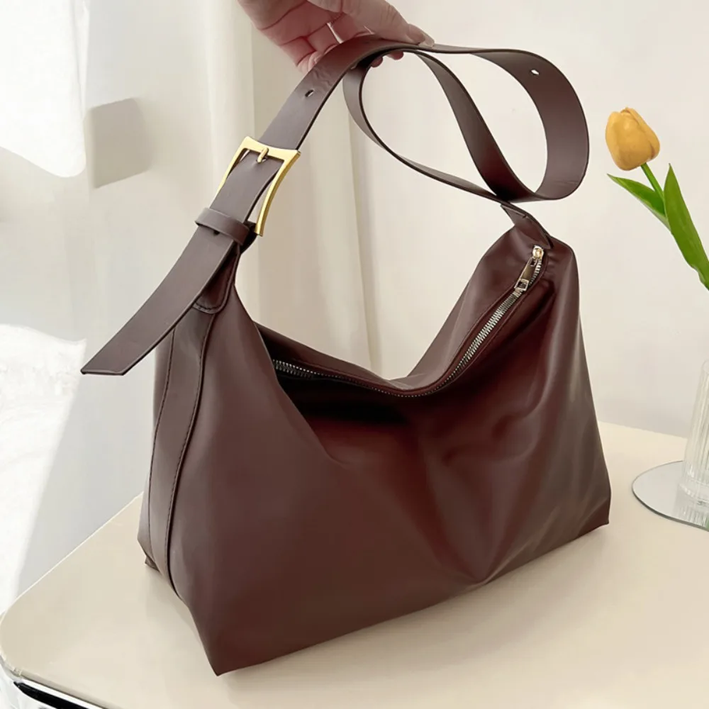 Heißer Verkauf PU-Leder Schultertasche Große Kapazität Lässige Unterarmtasche Trendige Einkaufstasche Damen – Detail 9