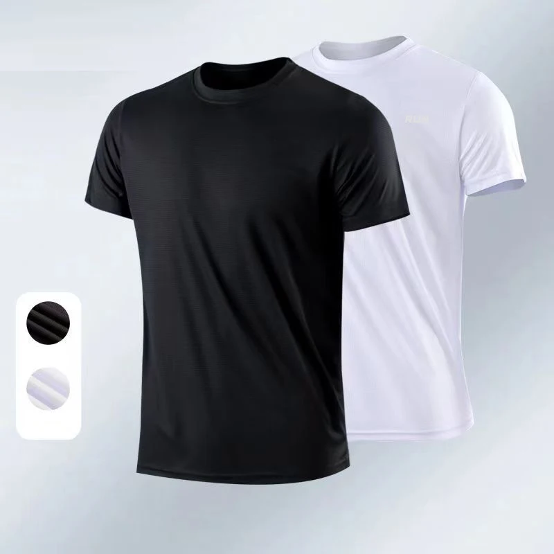 Summer t Shirt For Men Casual t-Shirts Man Short Sleeve Top Breathable Tees Quick Dry Gym Shirt Soccer Jersey Male Clothes