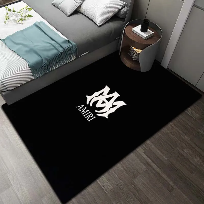 2025 جديد A-Amiri شعار مطبوعة سجادة كبيرة غرفة المعيشة المنزلي غرفة نوم الديكور اليوغا حصيرة المضادة للانزلاق موضة الممر السجاد هدية