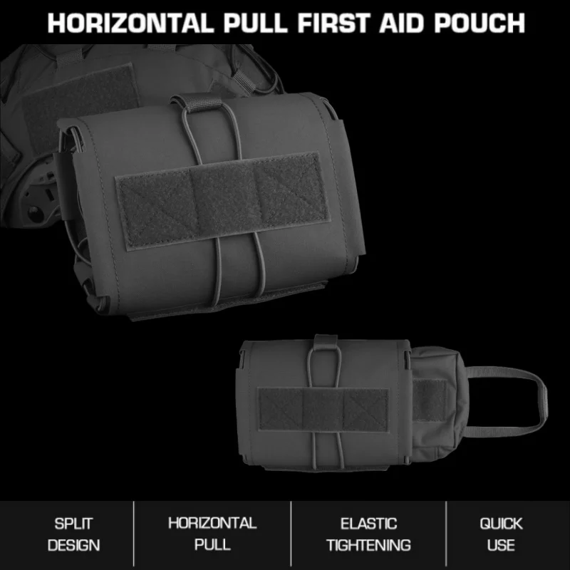 

Horizontal Pull First Aid Pouch | Quick Access MOLLE Design IFAK | For Tactical Wilderness Exploration Equipment
