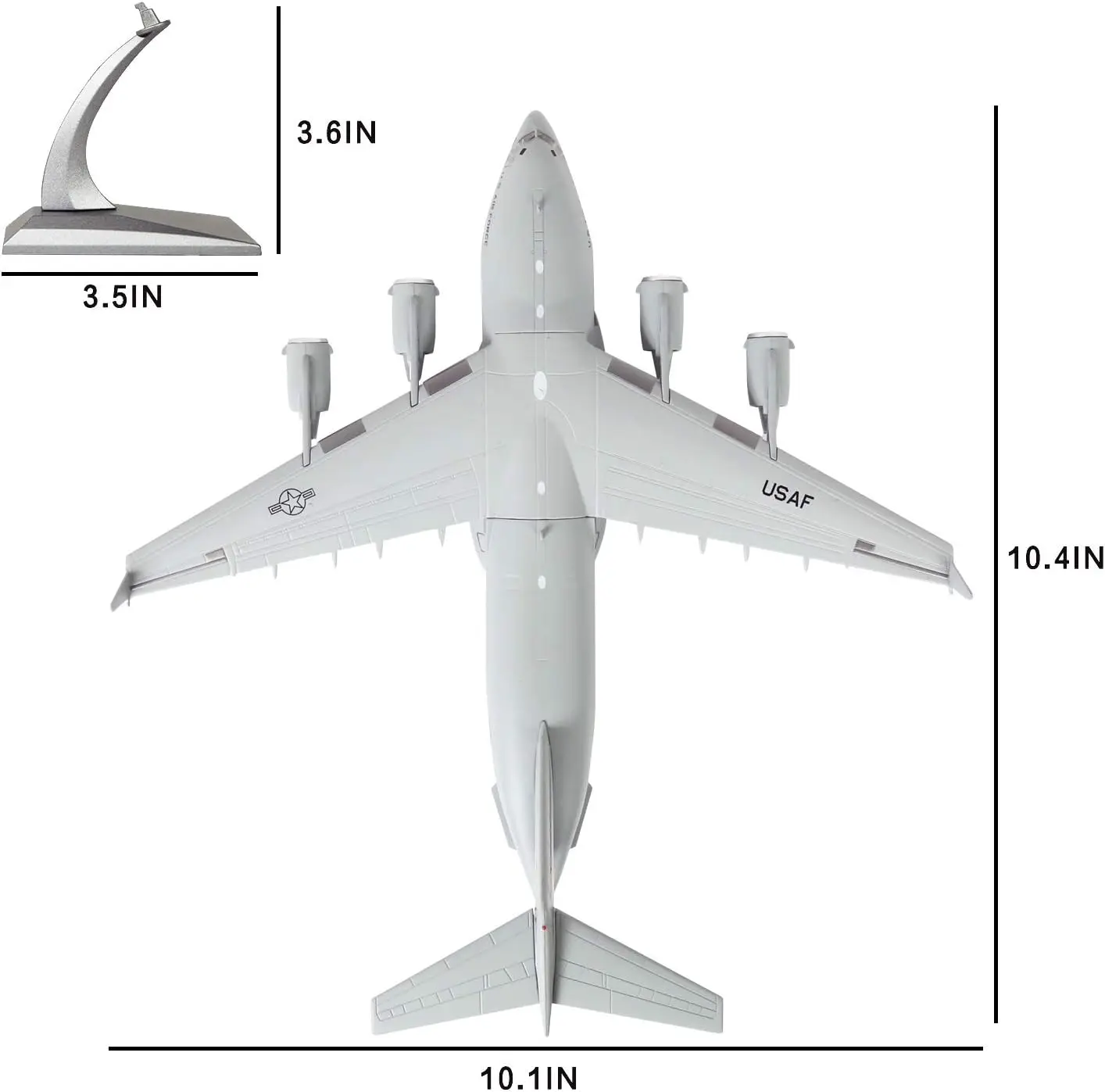 1/200 Scale US Air Force C-17 Global Overlord Strategic Transport Aircraft Alloy Aircraft Metal Fighter Military Model Fairchild