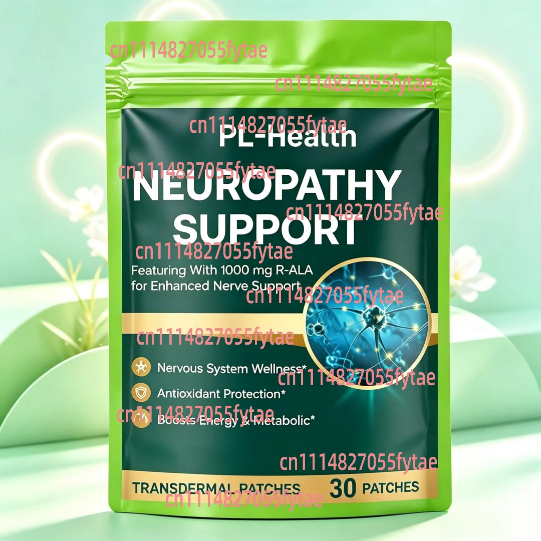 30 Patches Neuropathy Support Nerve Transdermal Patches With R-Alpha Lipoic Acid for Nerve Health, Antioxidant & Cellular Energy