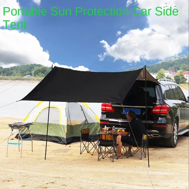 Self Driving Tour Rain and Sun Protection Car Side Tent Camping Car Side Sunshade UV Protection Car Side Canopy