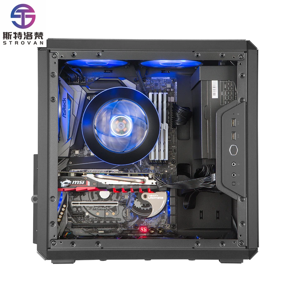 PC Case Clooer-Master Masterbox Q500L Black Support Micro-ATX Mini-ITX ATX Desktop Computer Gaming Mid-Tower Case