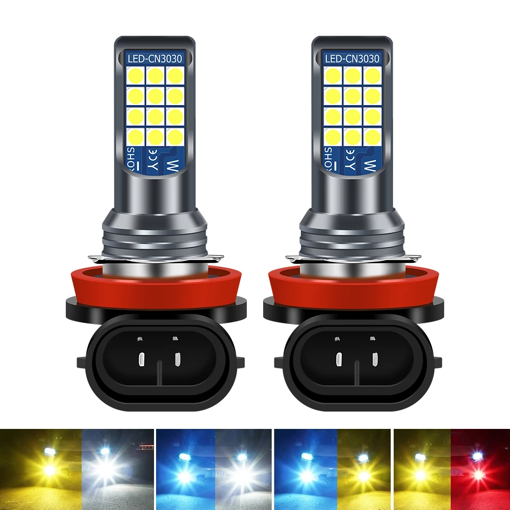 2 colors H11 H8 H16 jp 9006 HB4 9005 HB3 5202 PS19W H10 9145 PSX24W 2504 PSX26W P13W Fog Lights Bulb Car Driving Running Lamp