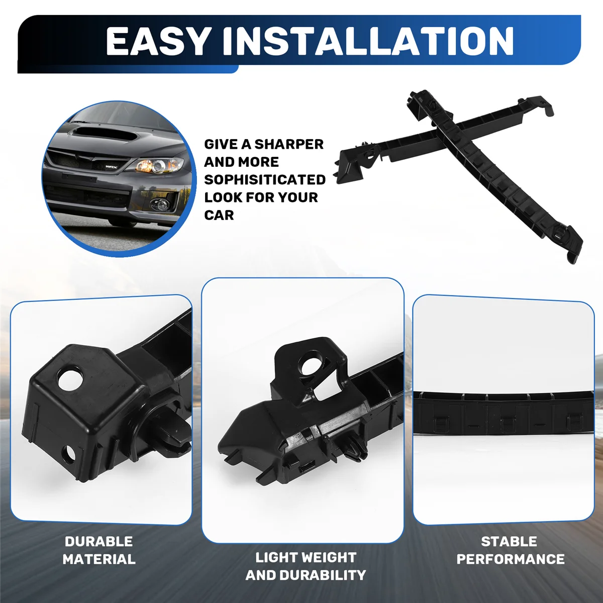 #75M (Black)1 Pair Front Left Right Bumper Bracket Holder Mount for Subaru,Automotive Parts & Accessories