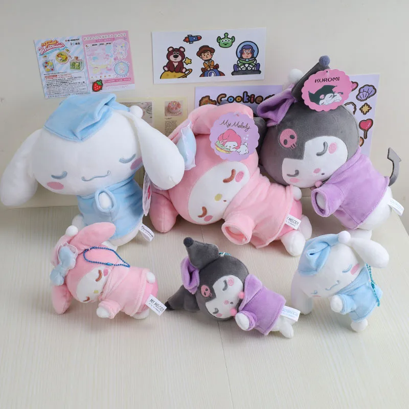 

Sanrio Kuromi Melody Cinnamoroll Plush Doll Cute Keychain Bag Charm Anime Cosplay Accessory