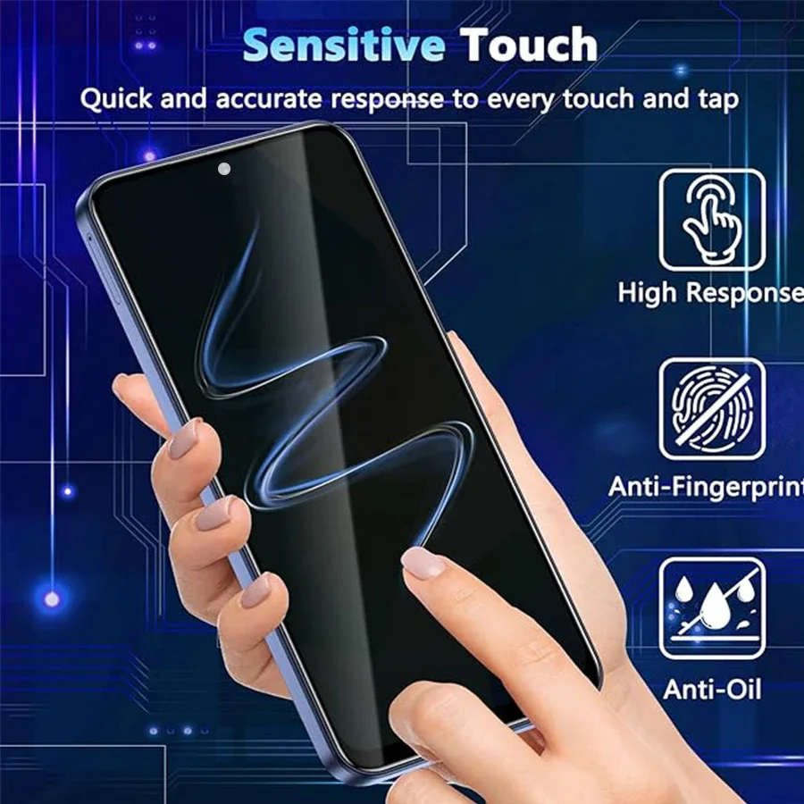واقي شاشة من الزجاج المقسى لهاتف انفينيكس سمارت 8 X6525 مضاد للتجسس متوافق مع فيلم هاتف انفينيكس سمارت 8