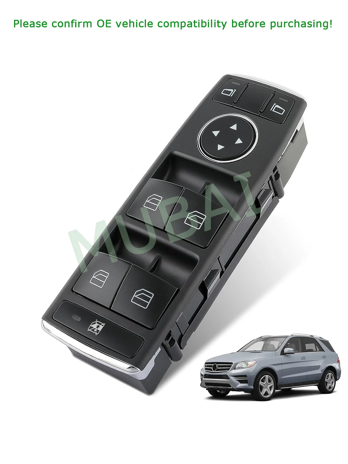 1669054400, A1669054400 Power Window Switch Fits for Mercedes-Benz B250, CLA250, CLA45 AMG, ML350, GL350, GLE350 (2013-2017）