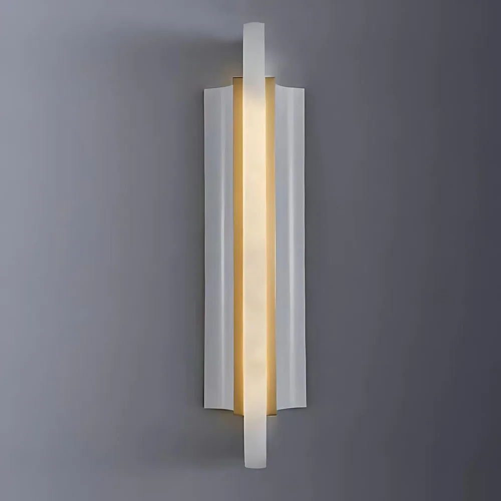 الحديثة غرفة نوم السرير الجدار مصباح بسيط الإبداعية الفاخرة غرفة المعيشة الممر الممر حائط الخلفية النحاس المرمر الجدار مصباح #2