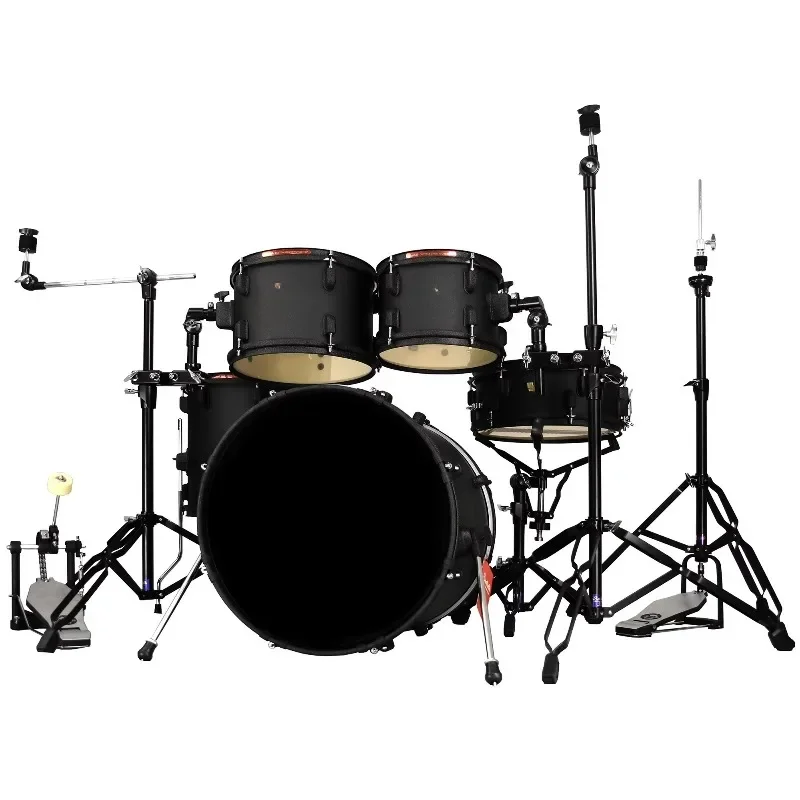 

Beatello Professional Full Set Acoustic Silent Drums Black Percussion Instruments for Adults Full Set Mute