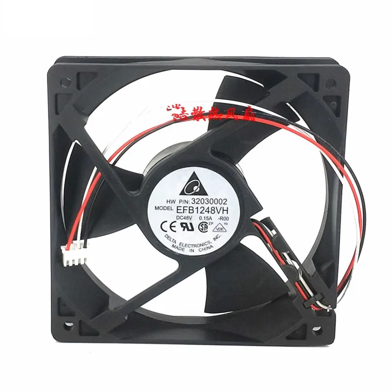 New EFB1248VH 120 * 120 * 25MM 12CM 48V 0.15A Switch Server Cooling Fan