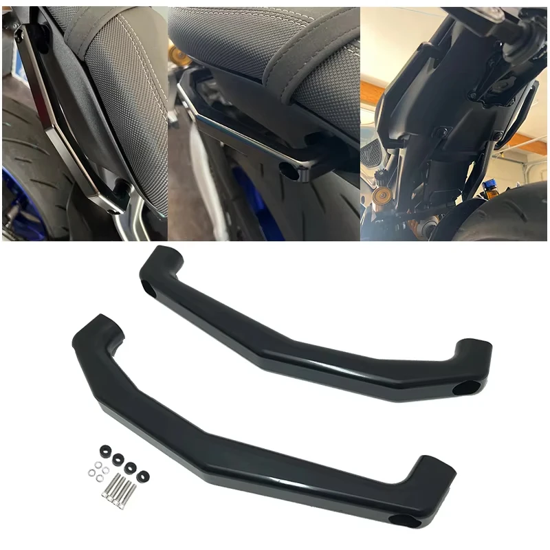 

Motorcycle Black Passenger Armrest Rear Seat Armrest Decorative Handlebar Bracket Seat Grab For YAMAHA MT09 2021-2023