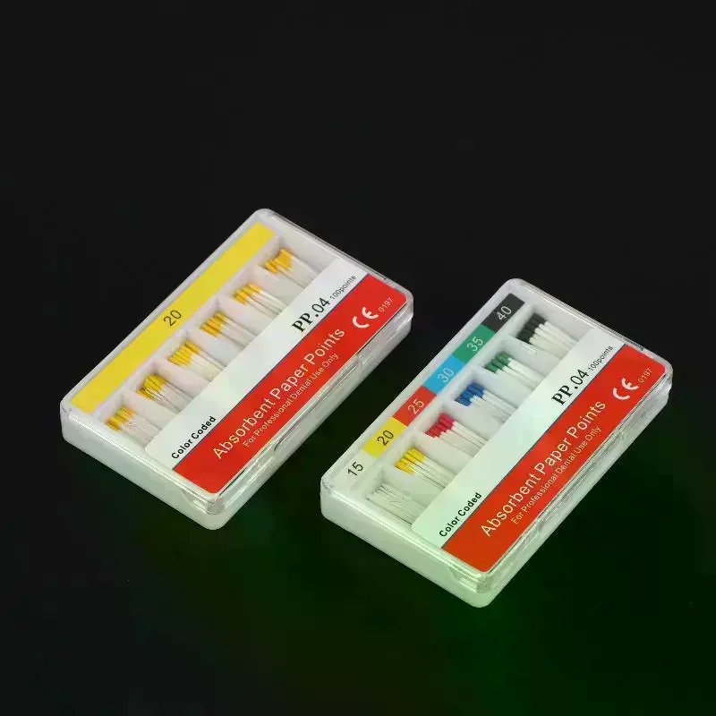 15/20/25/30/35/40# Disposable Dental Absorbent Paper Points Disposable Guttahanger Taper For Dental Endodontics Use