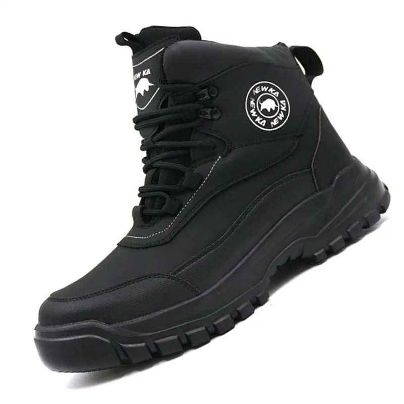 New Fashion 2026 Construction Site Labor Boots Steel Toe Cap Work Safety Shoes Anti-smash Anti-piercing Industrial Male Footwear