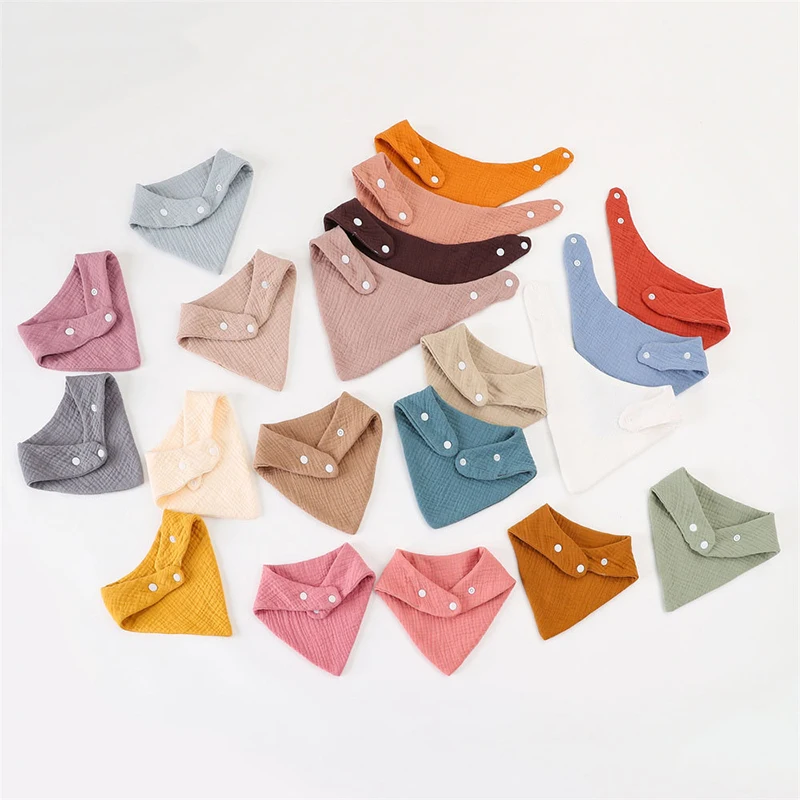 

Pure Cotton Muslin Baby Bibs Triangle Saliva Towels Waterproof Stain-Resistant Set Six Layers Gauze Breathable Newborn Stuff