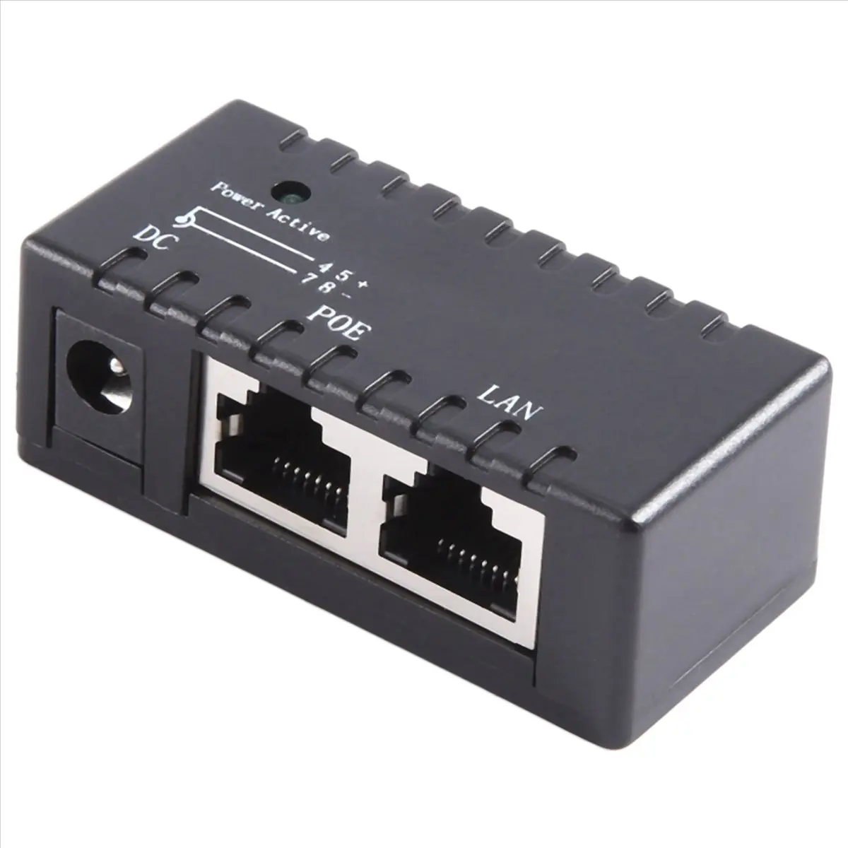 【over Ethernet Splitter Device】 Poe Splitter Poe Injector Rj45 Dc 5.5Mm x 2.1Mm Input Passive Poe Injector Splitter Adapter Conn