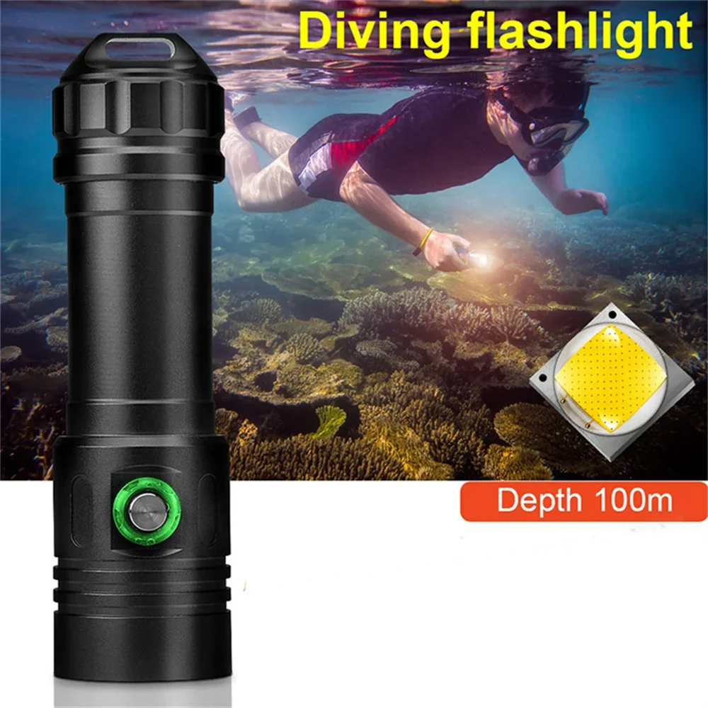 High Lumens Waterproof LED Diving Flashlight L2 Super Bright Powerful Professional Underwater Dive Fishing Hunting Torch