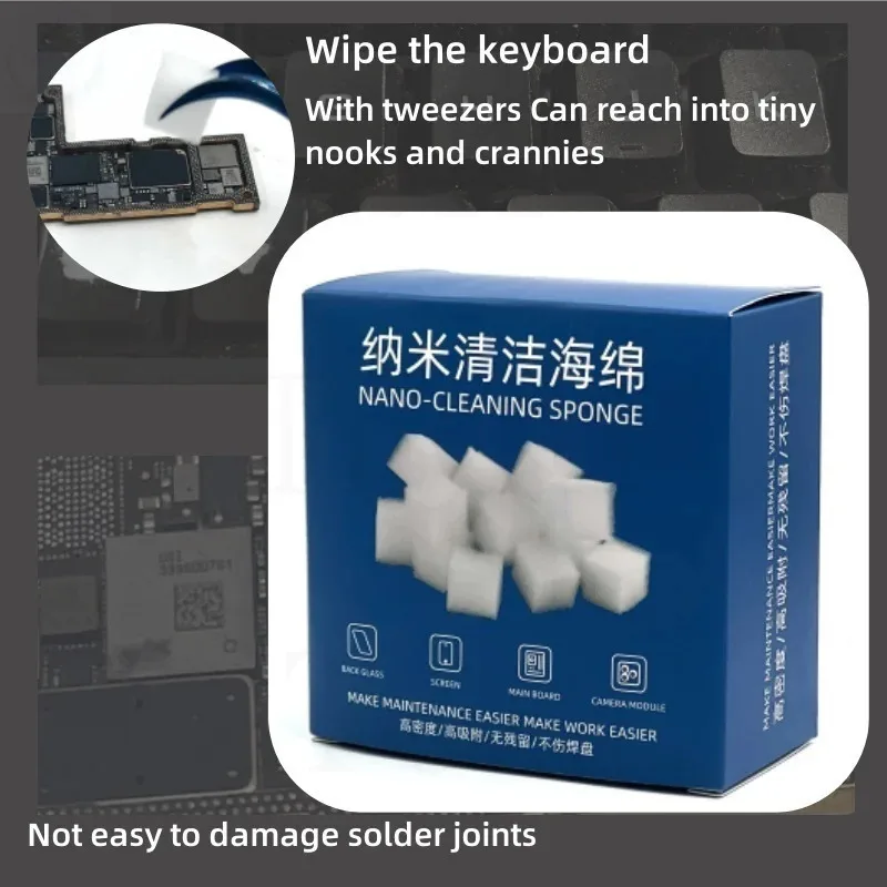 

Nano Cleaning Sponge for Cell Phone Screen Degumming/Camera/PCB Soldering Oil Cleaner Dust Free Wiping Tool TE-P3 500pcs
