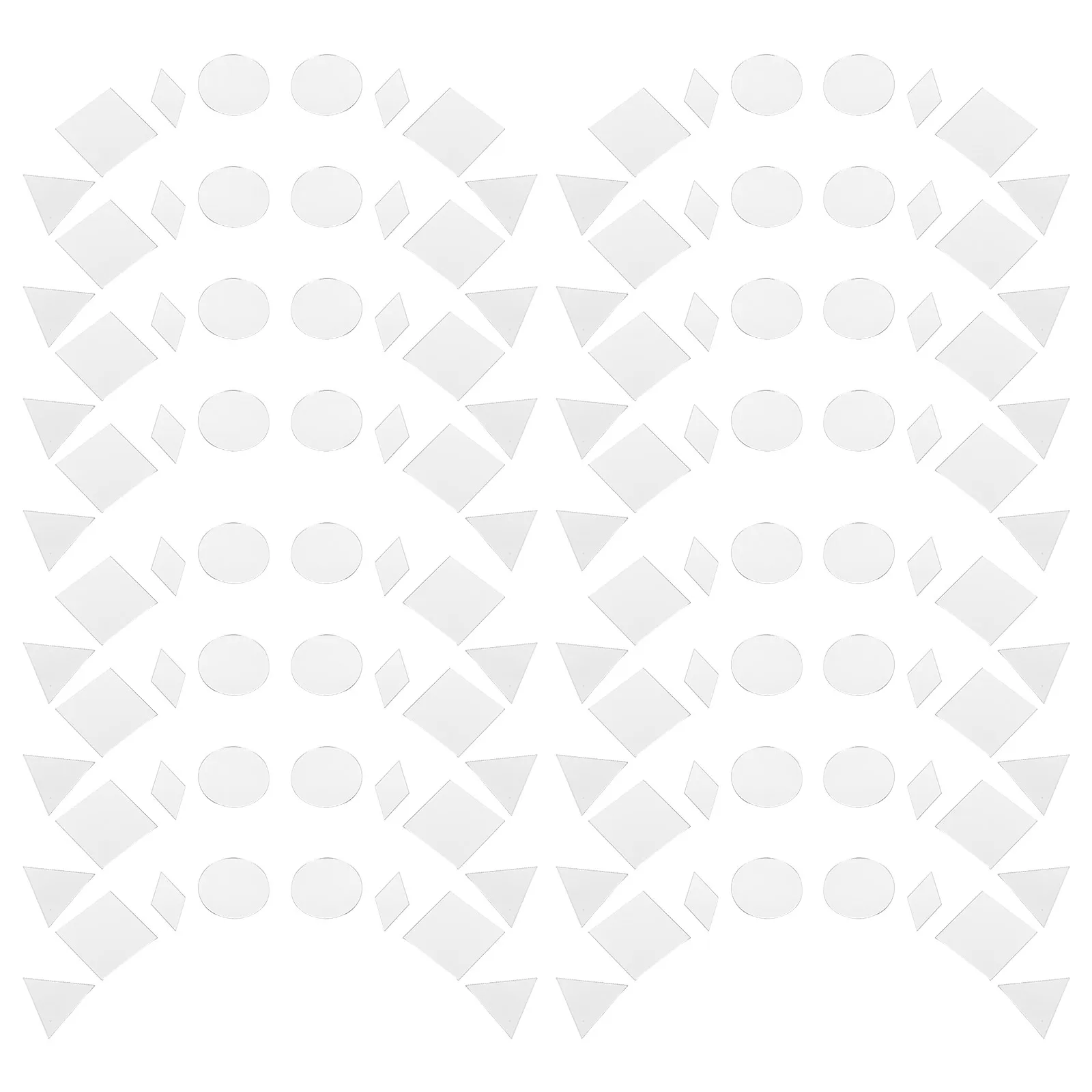 

100 Pcs Three-dimensional Mirror Stickers Geometric Room Bedroom Decorations Wall Decals Plastic Material