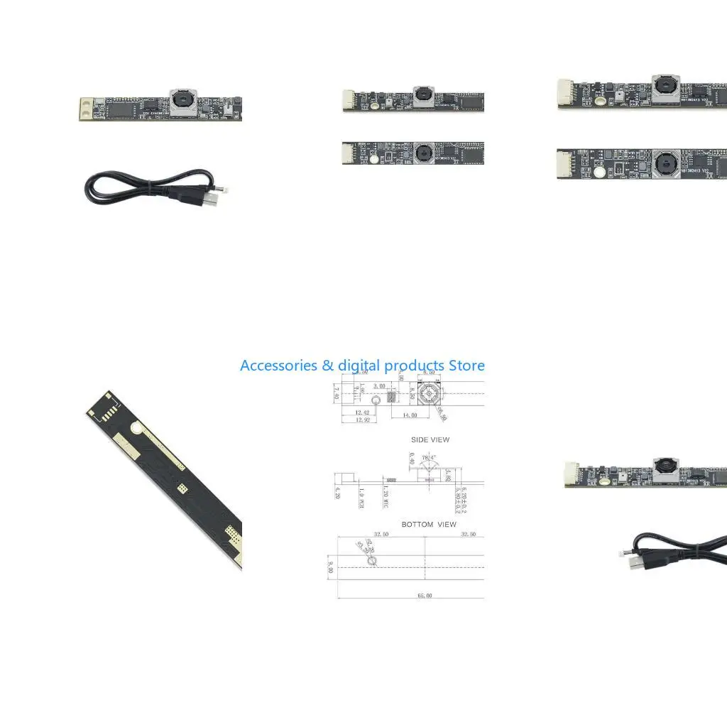 77JD High Resolution 4K USB Camera Module with AutoFocus Microphone 78.4/120 Degree