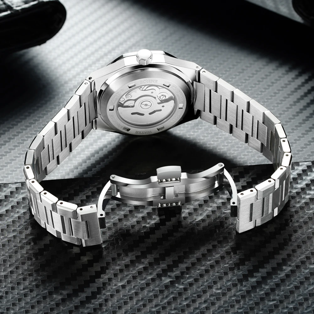 New Specht & Söhne Business Luxury Men Automatic Mechanical Watch NH35 Movement Stainless Steel Sapphire Glass Mirror Watch 37MM