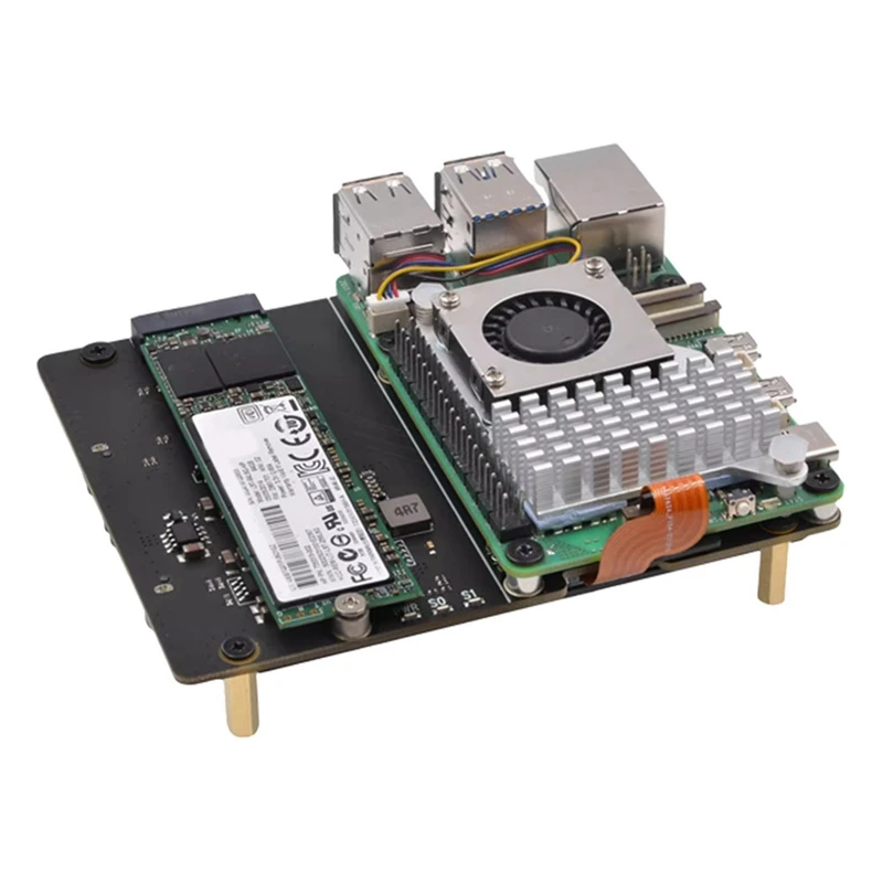 X1006 Pcie To 2.5Inch SATA SSD/HDD+M.2 2280 SSD Shield For Raspberry Pi 5 NOT Support Boot From SSD