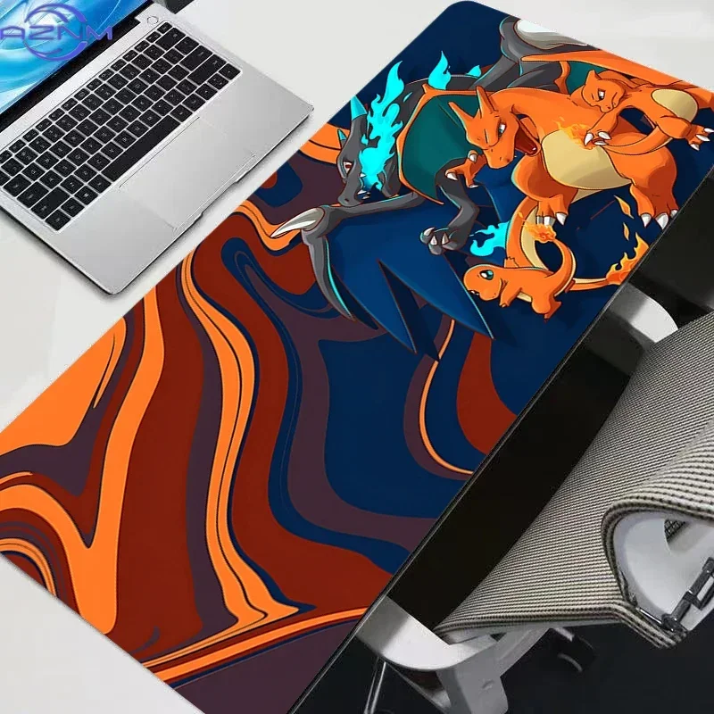 Charmander Charizard Mega Charizard X Evolution Anime Rubber Mouse Pad Non Slip Gaming Desk Mat for Laptop PC Desktop Decor