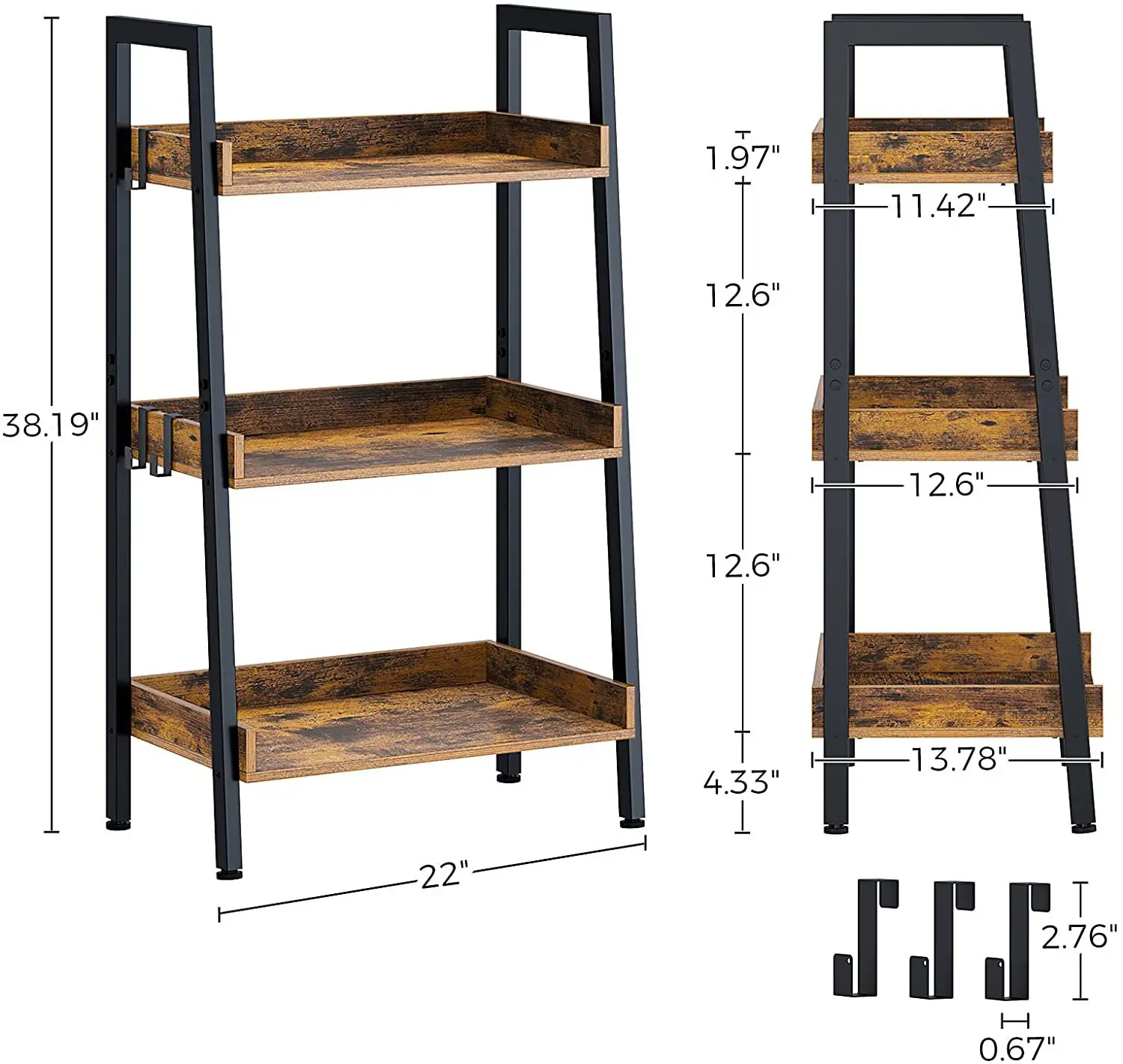 أرفف كتب خشبية منزلية بإطار معدني حديث، منظم تخزين أرفف الكتب لغرفة المعيشة