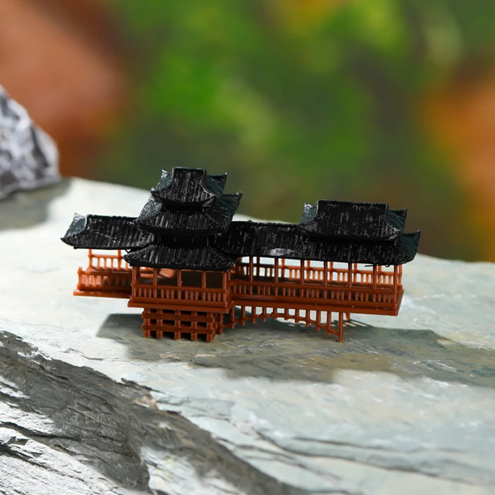 2 قطعة ديكور جسر مصغر زخرفة المناظر الطبيعية الجبلية وهمية لخزان الأسماك بونساي اناء للزهور حديقة في الهواء الطلق داخلي البلاستيك