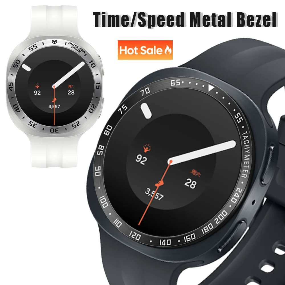 Time/Speed Metal Bezel For Samsung Galaxy Watch 9 8 44mm 40mm/8 6 Classic 46mm 47mm 43mm Scale Protective Ring For Watch 7 6 5 4