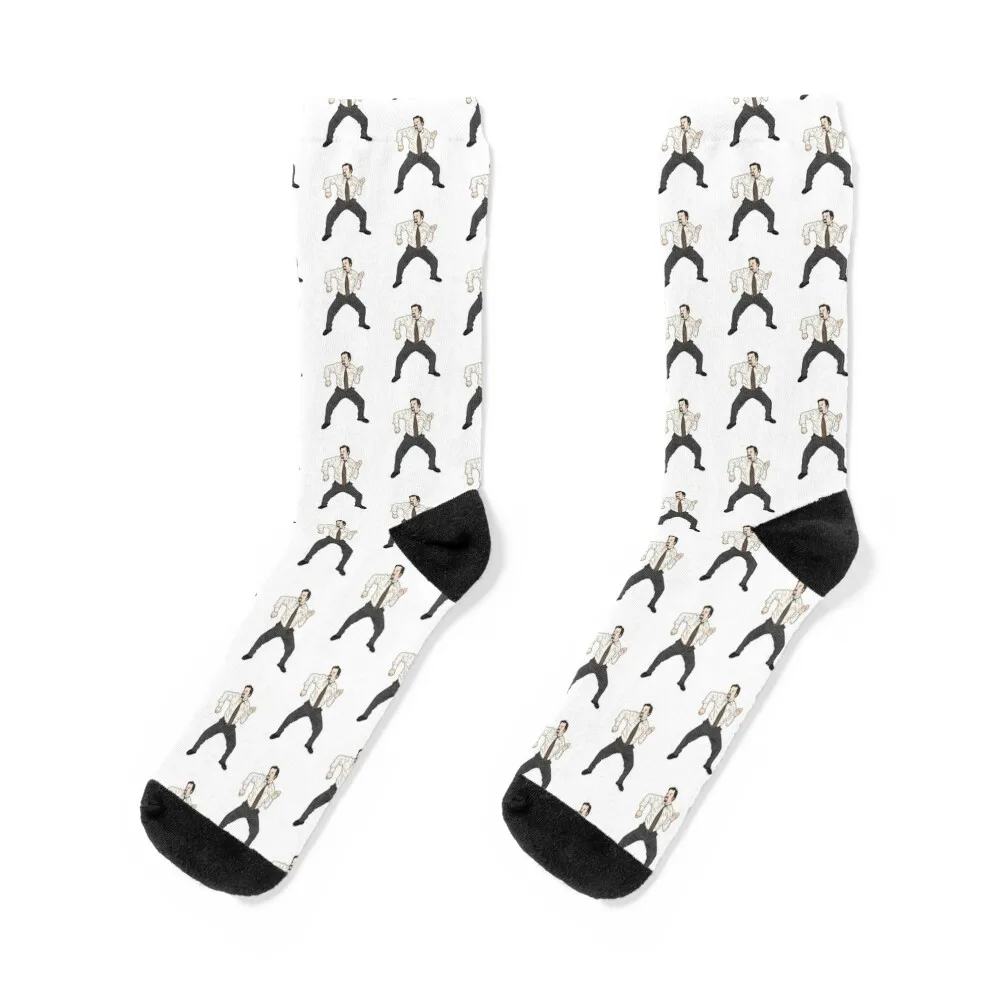 

david brent dance Socks short cute with print bright garter Male Socks Women's