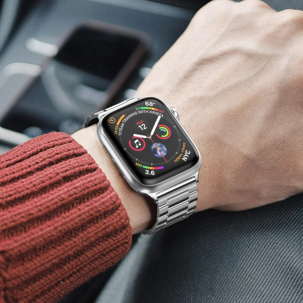 Apple Watch用ステンレススチールストラップ,Apple Watch用,メタルブレスレット,45mm,ウルトラ49mm, 41mm, 40mm, 44mm,iwatchシリーズ9,8,7,6,5,