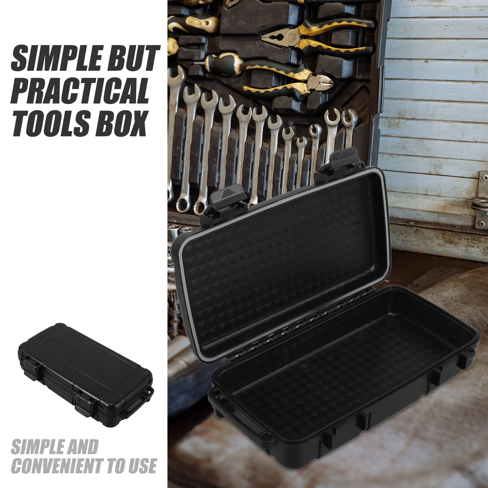 صندوق عزل مقاوم للماء حافظة أدوات صغيرة تخزين محمول من البلاستيك المتين للأدوات صندوق أدوات للاستخدام الخارجي للكاميرا #3