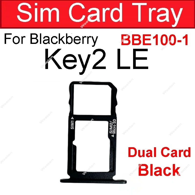 SIM Card Tray Holder For BlackBerry Keyone DTEK70 Key2 Key2 LE SIM Card Slot Socket Adapter Replacement Repair Parts