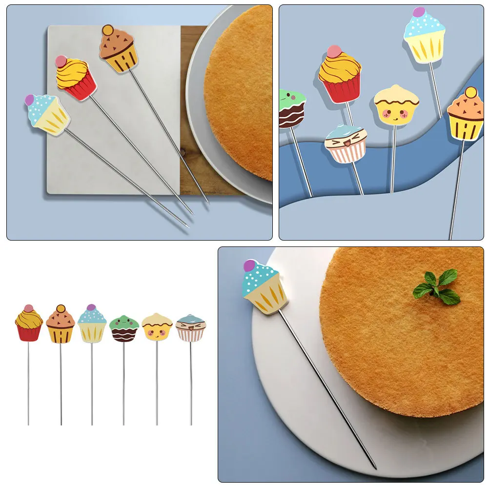 

6Pcs Stainless Steel Cake Testers Baking Tester Needle Precise Detection for Cakes Cookies and Breads Must Have Baking Tool