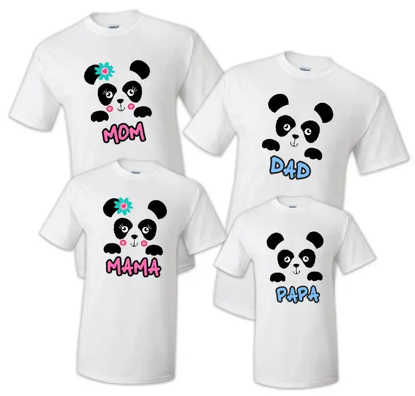 Family Matching Panda Birthday Party T-Shirt Family Matching Celebration Reunion Tee All Family Member Availible Shirt Gift