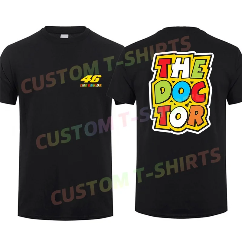 

2024 Men T Shirt Casual Moto GP The Doctor Motorcycle Race Sportor Rossi T-shirt Summer Short Sleeves 100% Cotton S-3XL Cool Tee