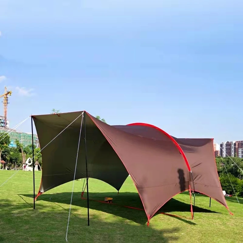 

Single Pole Habi UV Awning 6m*4.5m*2.4m Outdoor Ultra-high Habe Big Rain Sunshade Canopy Multi-person Tent with Wear-resistant