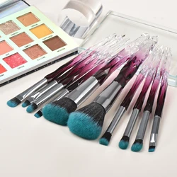 10 colorful makeup brushes Premium synthetic foundation brushes Beautiful brushes