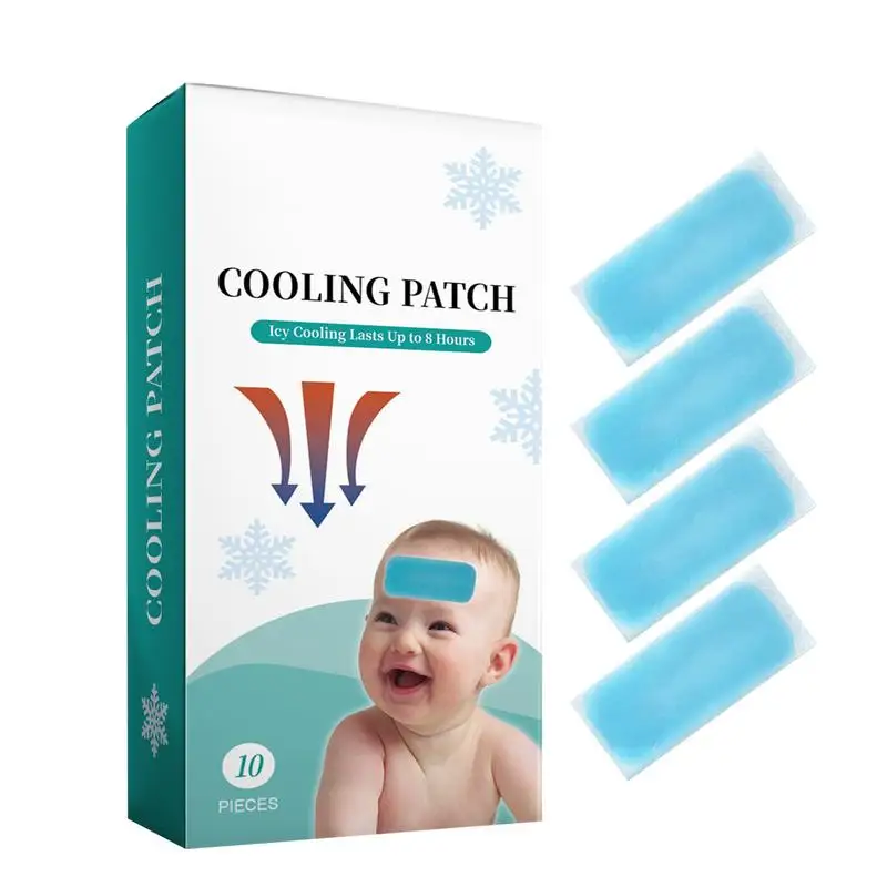 Fever Cooling Pads For Kids Cooling Relief Fever Reducer 10 Sheets Natural Soft Gel Sheets For Kids Discomfort And Headache