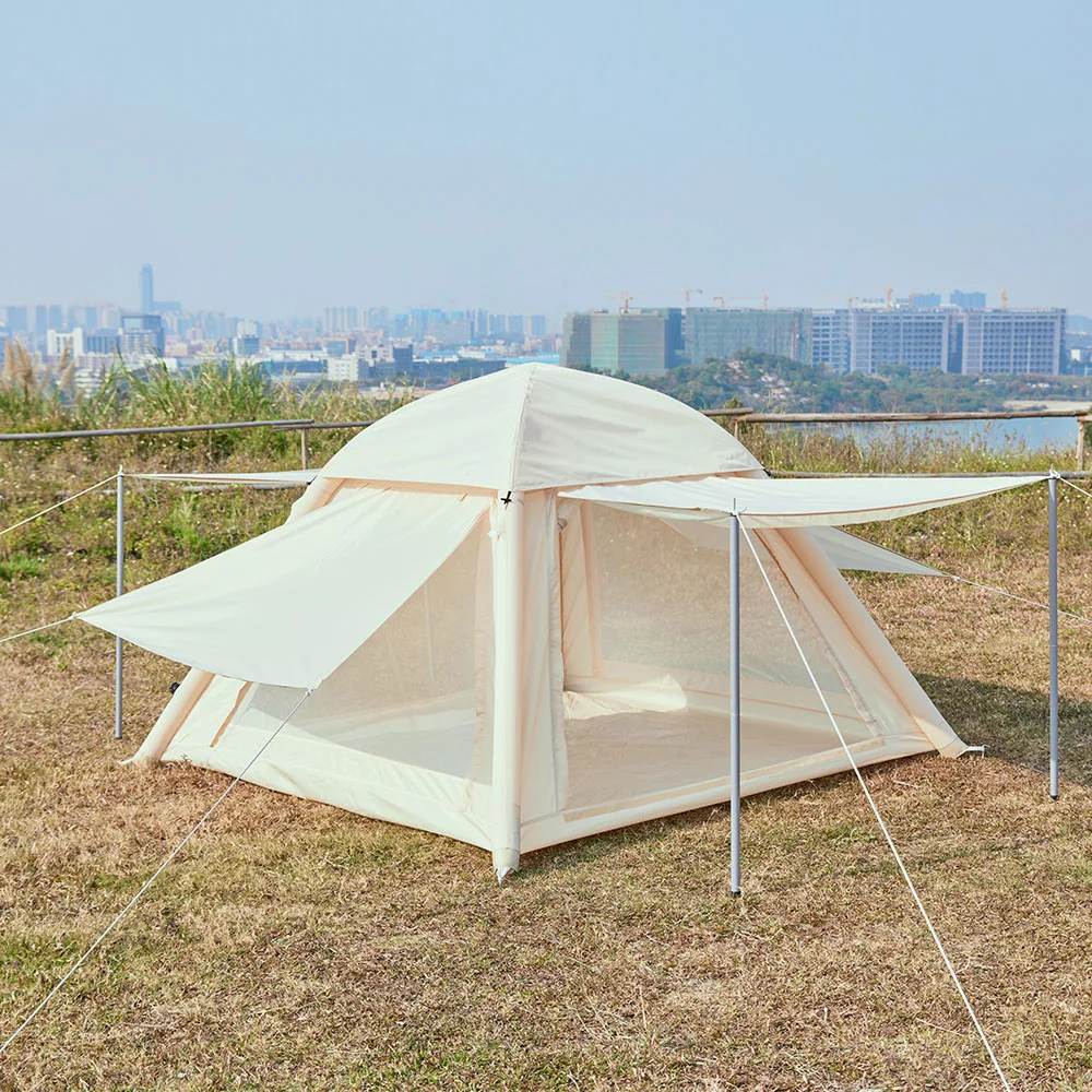 4 Season Tentes Camping En Plein Air Family Outdoor Small Air Blow Up Tents Canvas Inflatable Tent For Camping