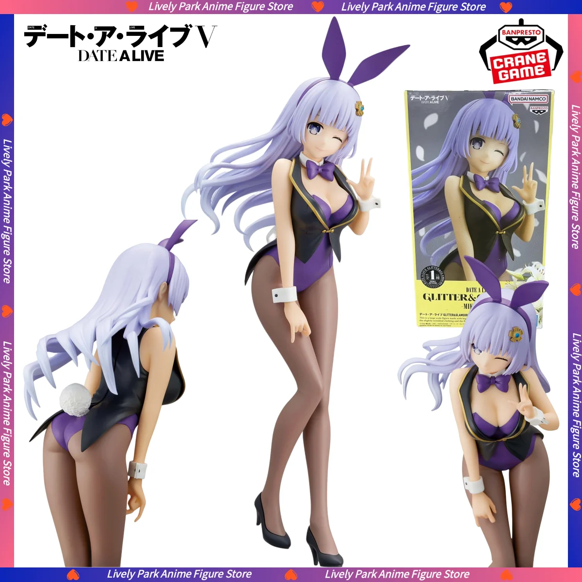 

In Stock BANDAI Original BANPRESTO MIKU IZAYOI DATE A LIVE GLITTER&GLAMOURS Ornament Dolls Action Model Children Collection Toys